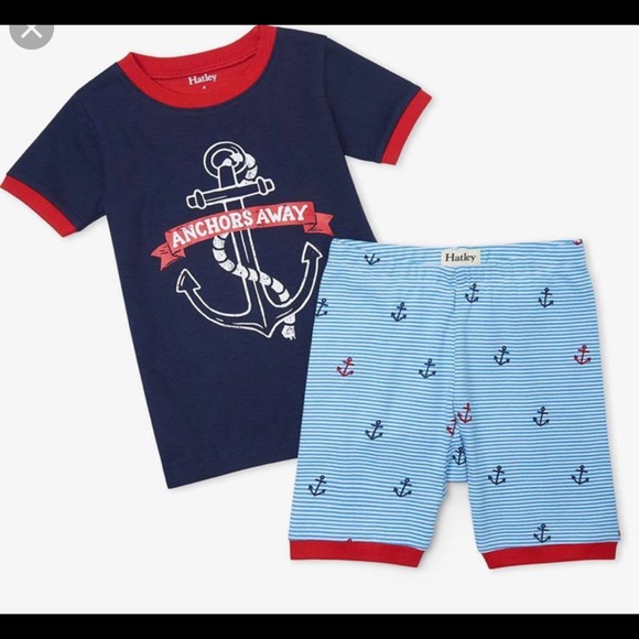 NWT Hatley Anchors Away Organic Cotton Short Pajama Set 🍭 - Picture 1 of 9